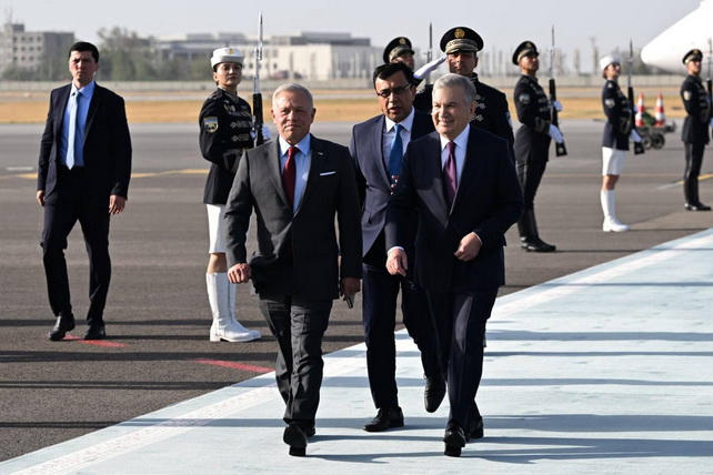 King Abdullah II of Jordan Arrives in Uzbekistan on State Visit