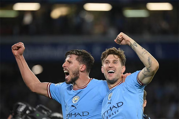 Manchester City makes the treble by winning the Champions League, the Premier League and the FA Cup