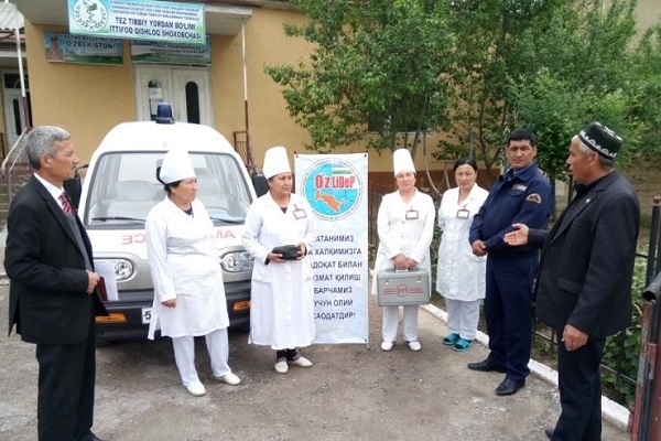 При содействии депутата от УзЛиДеП в Янгикургане построен пункт скорой медицинской помощи