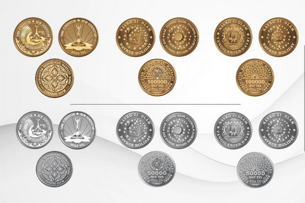 Запускается продажа золотых и серебряных памятных монет, посвященных тематике «Новый Узбекистан» и «Навруз»