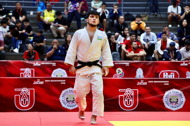 Zamokhshar Bekmurodov wins silver at the Asian Judo Championships