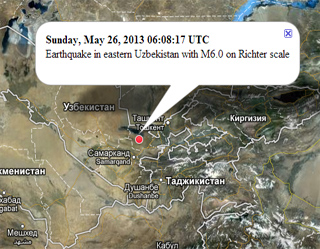 Magnitude 6 earthquake strikes Uzbekistan