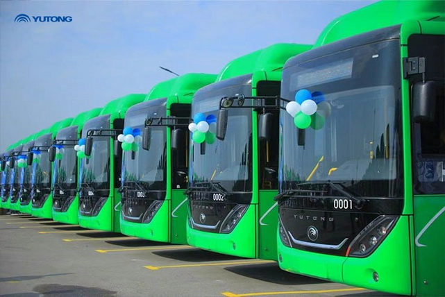 Фарғонага 12 та янги YUTONG автобуслари келди