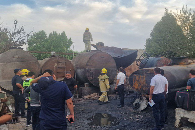 Взрыв на АЗС в Самаркандской области: два человека погибли