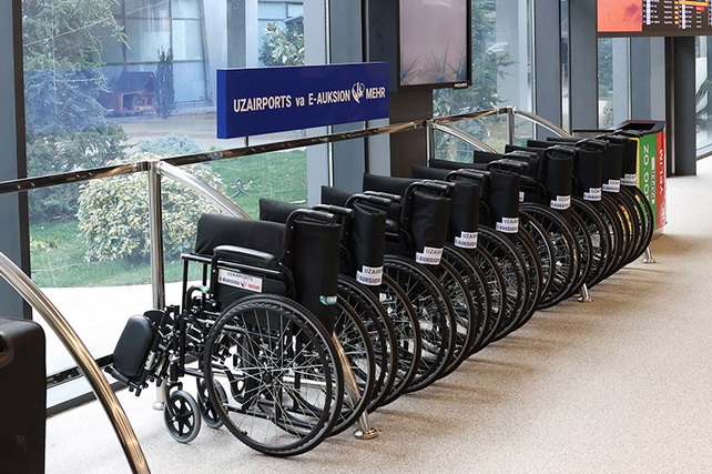 Tashkent Airport Receives 30 Specialized Wheelchairs for Passengers with Reduced Mobility