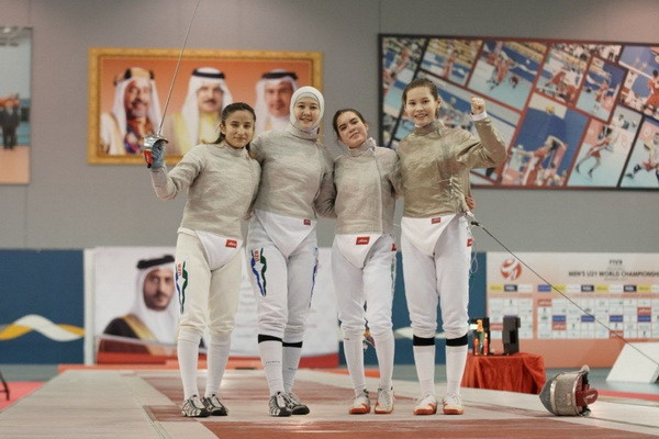 Uzbek saber fencers win gold medals in the team event as well