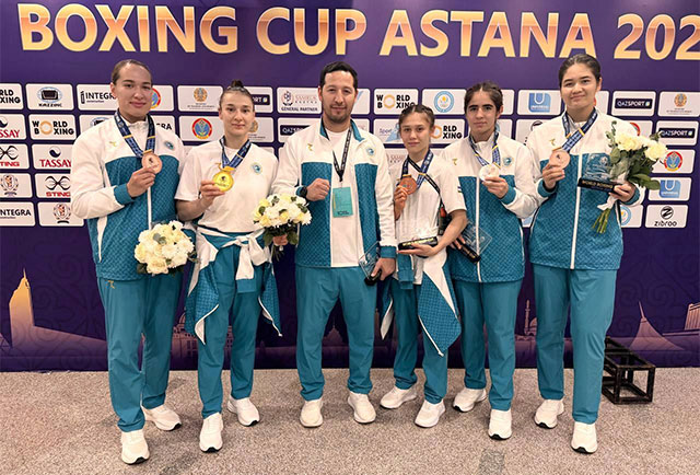 Женская сборная Узбекистана по боксу завоевала пять медалей на этапе Кубка WBO в Астане
