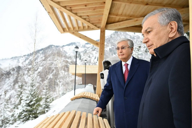 O‘zbekiston va Qozog‘iston yetakchilari "Medeu" tog‘-chang‘i klasterini borib ko‘rdilar