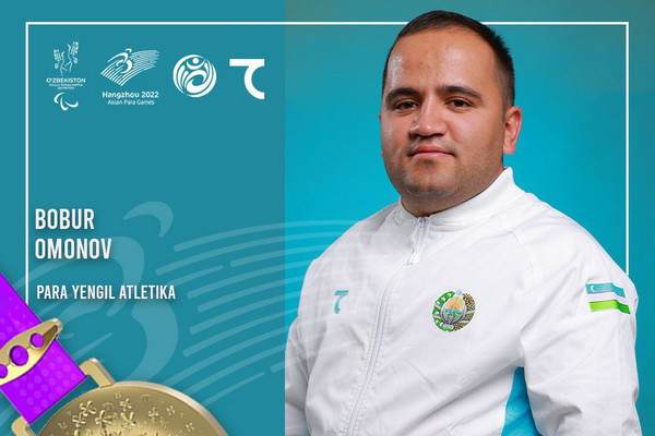 Babur Omonov set a Para Asian Games record and won a gold medal