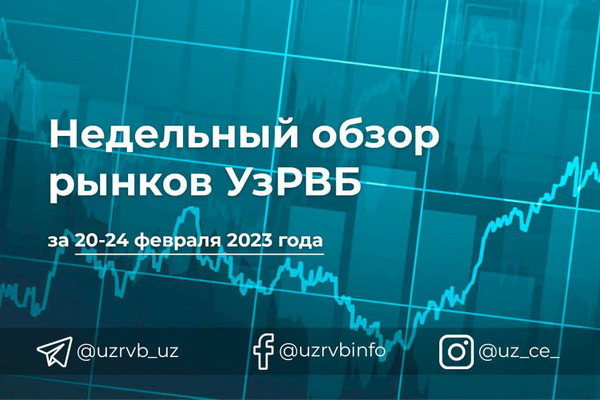 УзРВБ: заключено сделок на сумму $731,10 млн