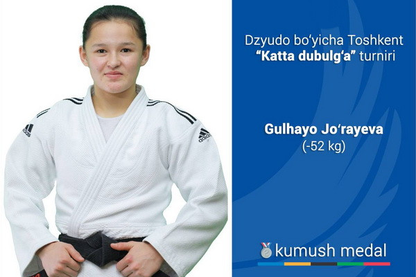 Gulkhayo Juraeva wins the silver medal at Tashkent Judi Grand Slam