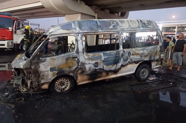 Minibus Catches Fire in Tashkent’s Yashnabad District, No Injuries Reported
