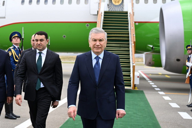 Президент Узбекистана прибыл в город Физули