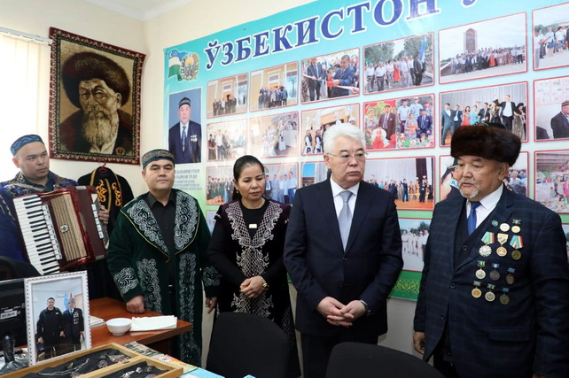 Ambassador of Kazakhstan visits Kazakh Cultural Center in Jizzakh region