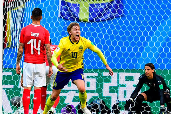 Швеция обыграла Швейцарию со счетом 1:0