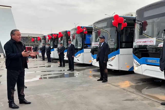 В Андижане запущено движение электробусов нового поколения