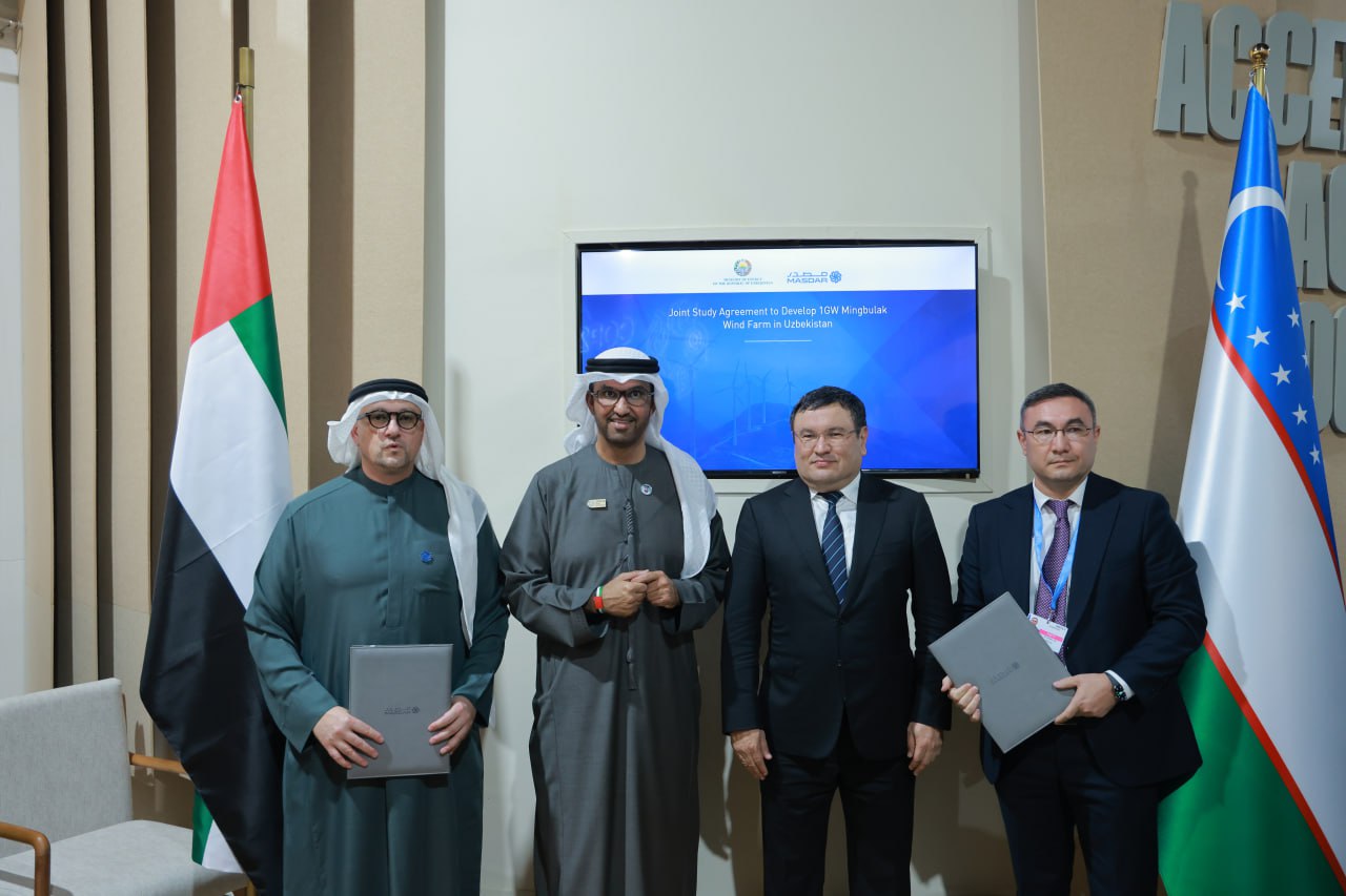 Masdar построит в Узбекистане ветряную электростанцию мощностью 1000 мегаватт