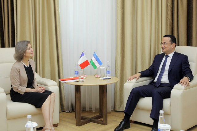 Laziz Kudratov Holds Meeting with French Ambassador Concluding Diplomatic Mission in Uzbekistan