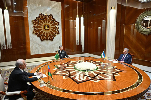Mirziyoyev, Berdymukhamedov, and Asadov Discuss New Areas of Regional Cooperation