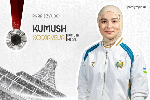Kumush Khodjayeva wins silver medal at the Paralympics