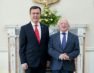 Uzbek envoy hands over credential to Irish President