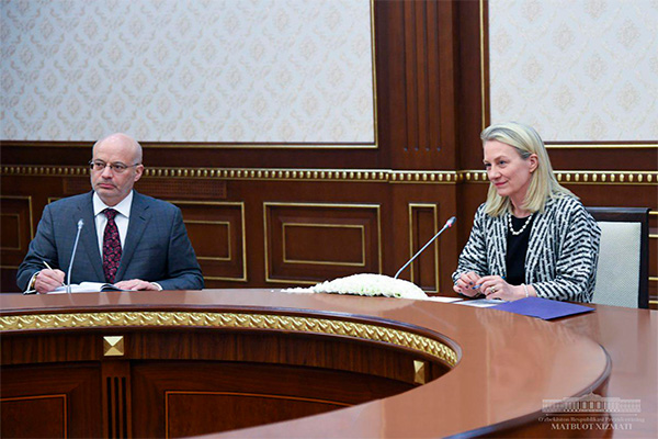 The President of Uzbekistan receives US diplomat Alice Wells