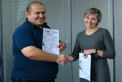 SSP ASTRAIA Manajment вручил ООО «Ташкент Метропроект» сертификат ISO 9001:2008