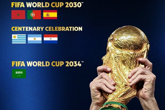 The host countries for the 2030 and 2034 FIFA World Cups have been announced