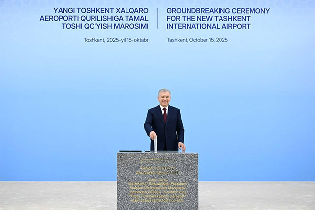 Шавкат Мирзиёев дал старт строительству нового международного аэропорта в Ташкентской области