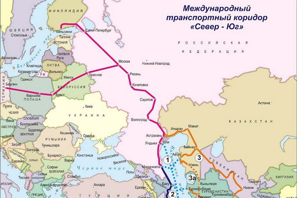 Коридор «Север – Юг» имеет три приоритетных направления