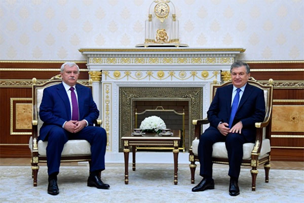 Президент Узбекистана принял губернатора Санкт-Петербурга