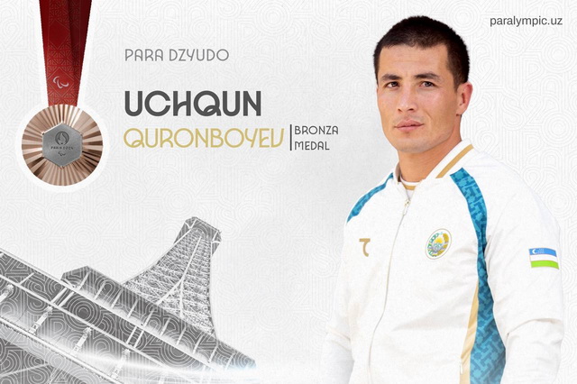 Uchkun Kuronboev wins bronze medal at Paralympics