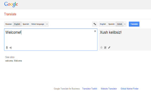 Переводчик Google стал доступен на узбекском языке