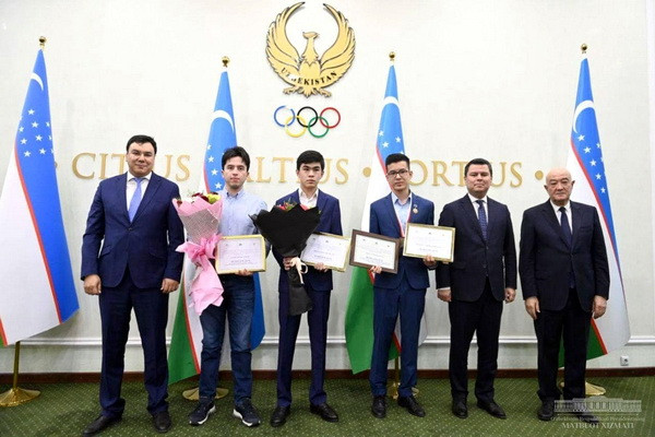 NOC hosts the award ceremony for the World Rapid Champion Nodirbek Abdusattorov
