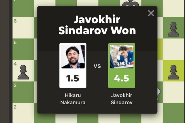 Жавохир Синдаров обыграл Накамуру и сохраняет лидерство