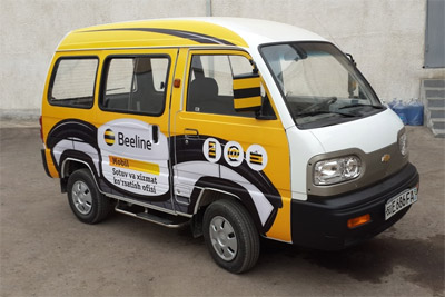 Beeline запустил в Наманганской области мобильные точки обслуживания на колесах