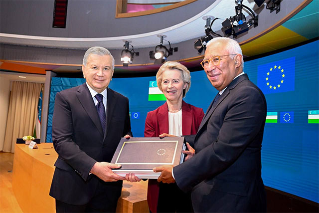 Лидеры Узбекистана и ЕС приветствовали выведение двусторонних отношений на новый, стратегический уровень