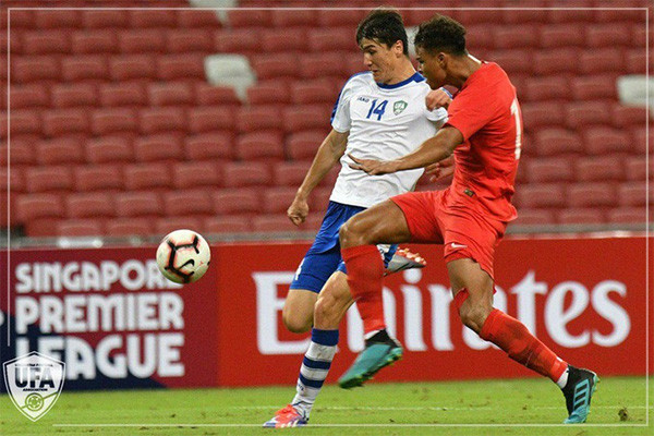 Сборная Узбекистана одержала победу над командой Сингапура