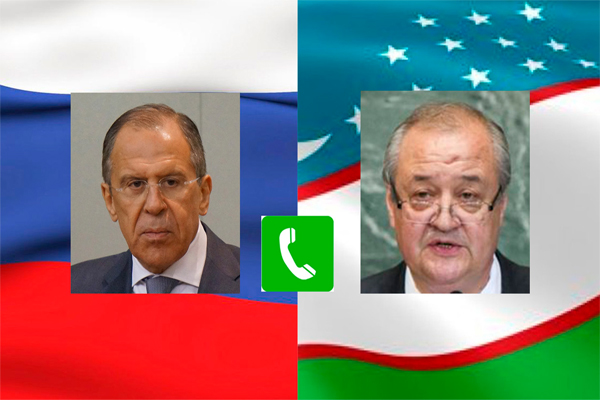 Главы МИД Узбекистана и РФ провели телефонный разговор