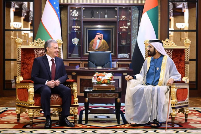 President of Uzbekistan holds meeting with Vice President and Prime Minister of the UAE