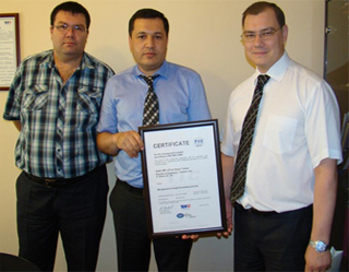 O’rta Osiyo Trans receives ISO 9001:2008 certificate